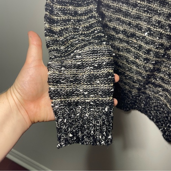 Harley-Davidson Women’s Metallic Black Knit biker grunge casual Sweater Size XL - Picture 5 of 9